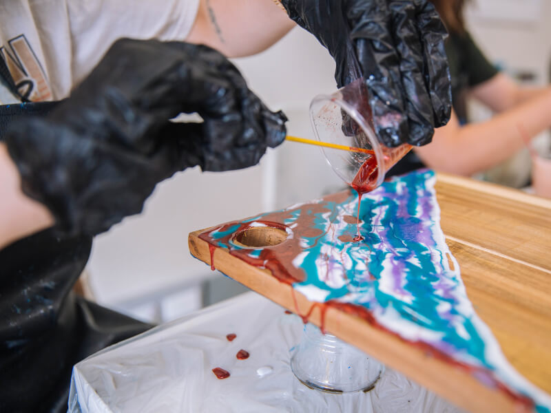 resin art chopping board